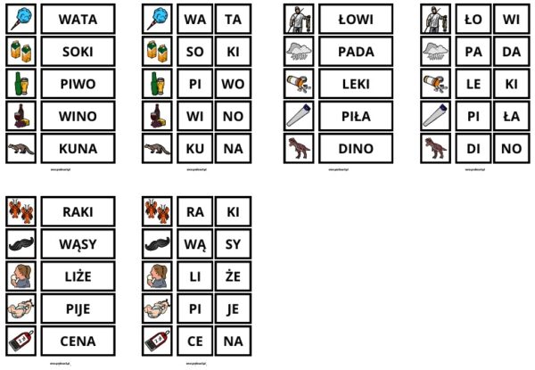 wyrazy dwusylabowe - sylaby (30 stron) pdf - obrazek 5