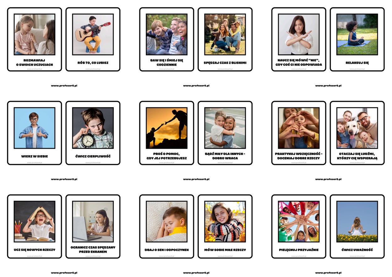 Jak dbać o zdrowie psychiczne? obrazki i kolorowanki (26 stron) pdf - obrazek 2